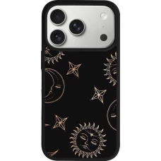 Coque iPhone 17 Pro - Silicone rigide noir Suns and Moons
