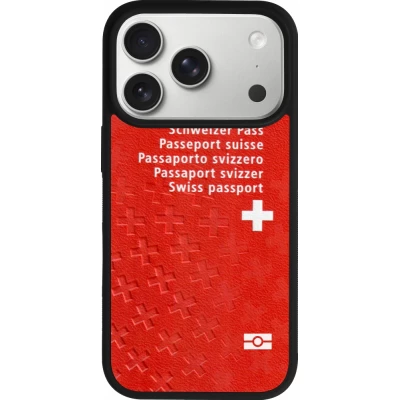 iPhone 17 Pro Case Hülle - Silikon schwarz Swiss Passport