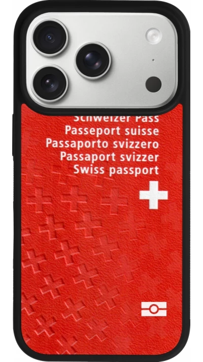 iPhone 17 Pro Case Hülle - Silikon schwarz Swiss Passport