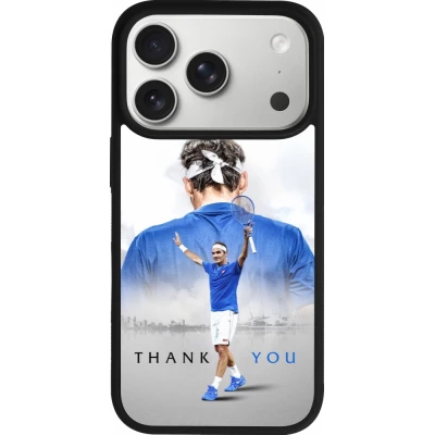 iPhone 17 Pro Case Hülle - Silikon schwarz Thank you Roger