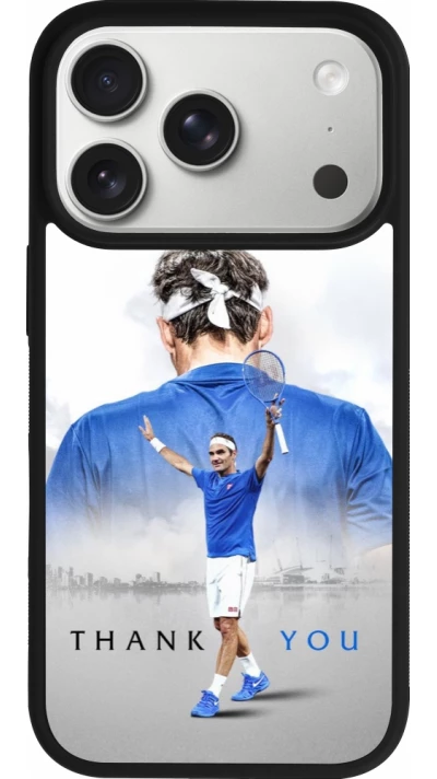 iPhone 17 Pro Case Hülle - Silikon schwarz Thank you Roger