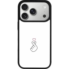 Coque iPhone 17 Pro - Silicone rigide noir Valentine 2024 heat by Millennials