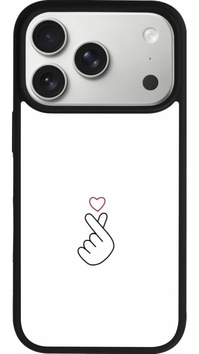 Coque iPhone 17 Pro - Silicone rigide noir Valentine 2024 heat by Millennials