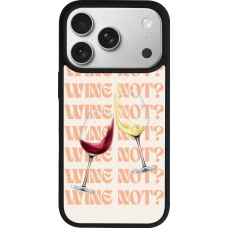 Coque iPhone 17 Pro - Silicone rigide noir Wine not