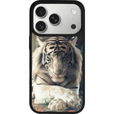 Coque iPhone 18 Pro / 17 Pro - Silicone rigide noir Zen Tiger