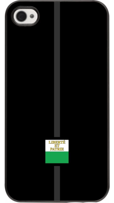 iPhone 4/4s Case Hülle - Kanton VD schwarz