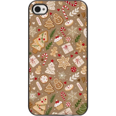 Coque iPhone 4/4s - Christmas 25 Pattern Ginger Cookie