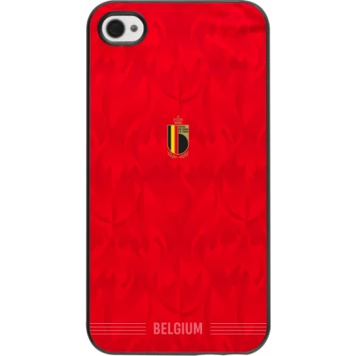 Coque iPhone 4/4s - Maillot de football Belgique 2026 personnalisable