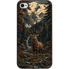 iPhone 4/4s Case Hülle - Linocut Reh