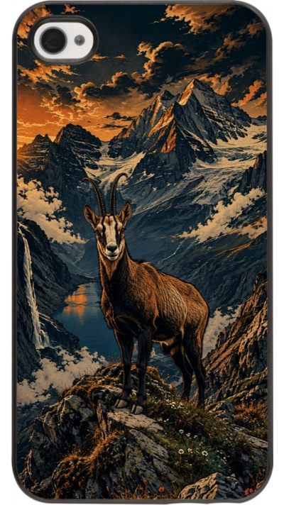 iPhone 4/4s Case Hülle - Linocut Gämse