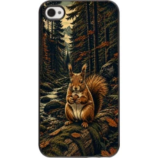 iPhone 4/4s Case Hülle - Linocut Eichhörnchen