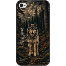 iPhone 4/4s Case Hülle - Linocut Wold