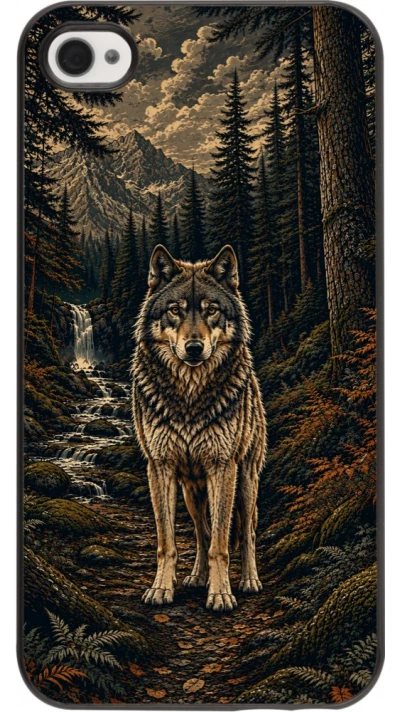 iPhone 4/4s Case Hülle - Linocut Wold