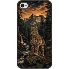 iPhone 4/4s Case Hülle - Linocut Luchs