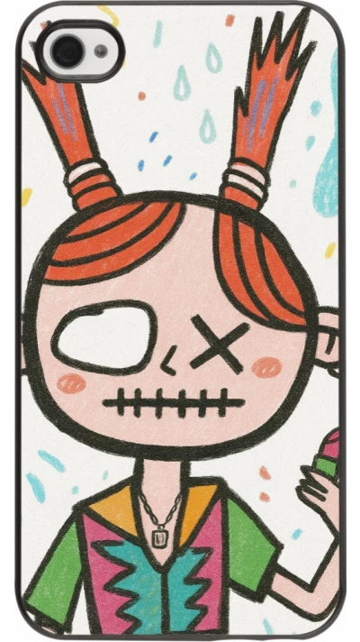 iPhone 4/4s Case Hülle - Little Girl Sketch