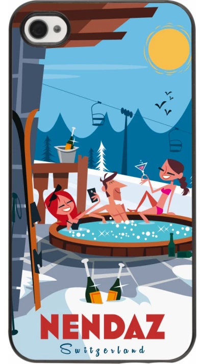 iPhone 4/4s Case Hülle - Nendaz Mountain Jacuzzi