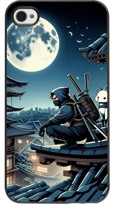 iPhone 4/4s Case Hülle - Ninja unter dem Mond