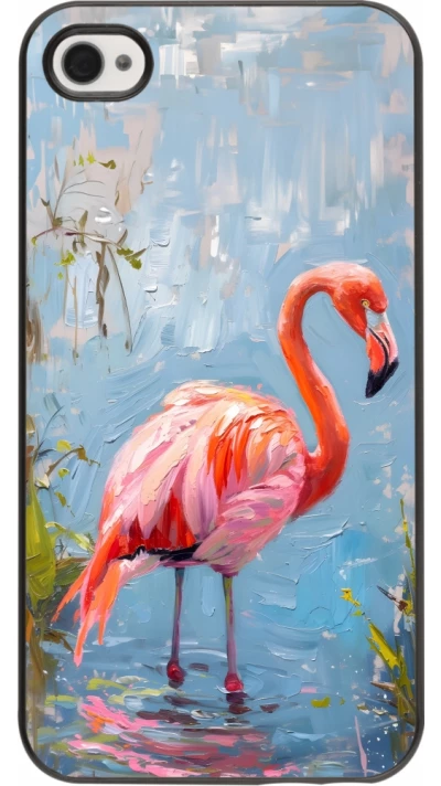 iPhone 4/4s Case Hülle - Paint Flamingo