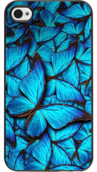 Coque iPhone 4/4s - Papillon - Bleu