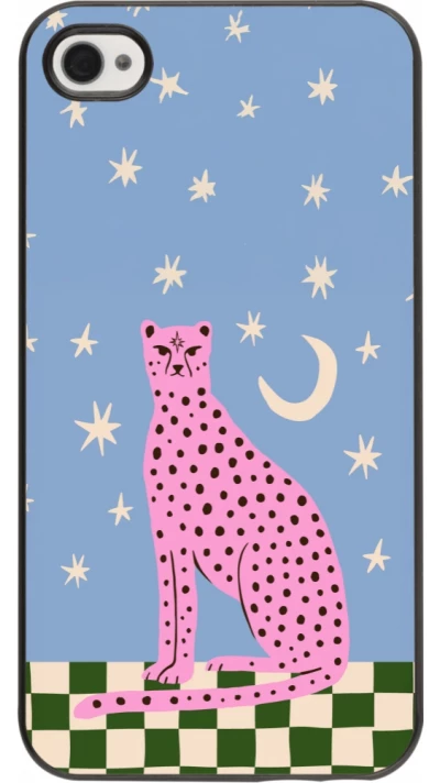 iPhone 4/4s Case Hülle - Pink leopard with stars 2026