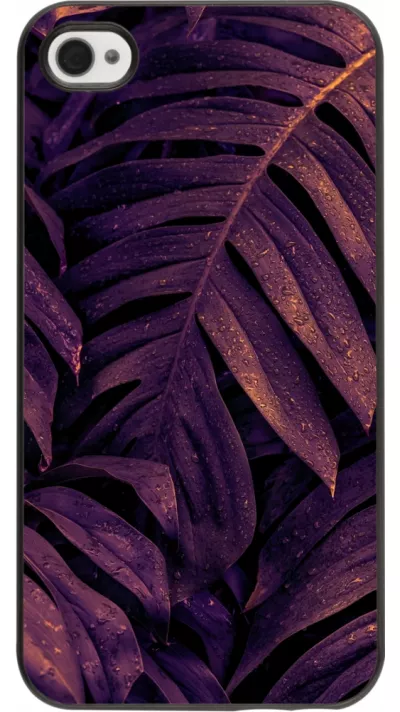 iPhone 4/4s Case Hülle - Purple Light Leaves
