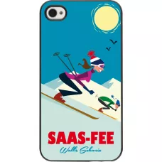 iPhone 4/4s Case Hülle - Saas-Fee Ski Downhill