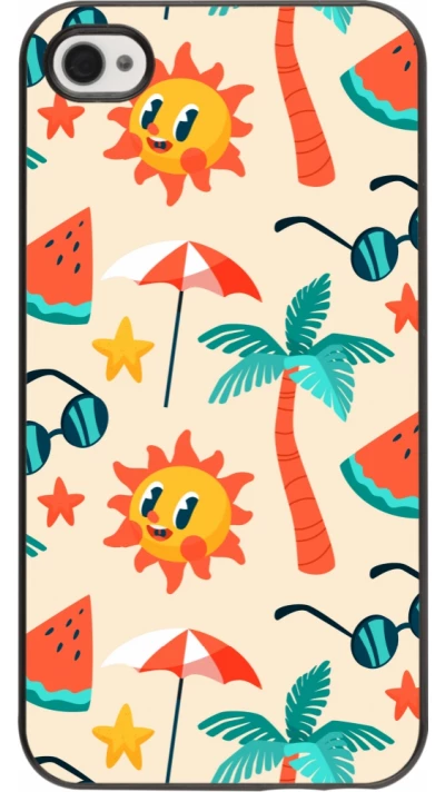 iPhone 4/4s Case Hülle - Summer 2025 Pattern soleil
