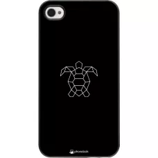 Coque iPhone 4/4s - Turtles lines on black