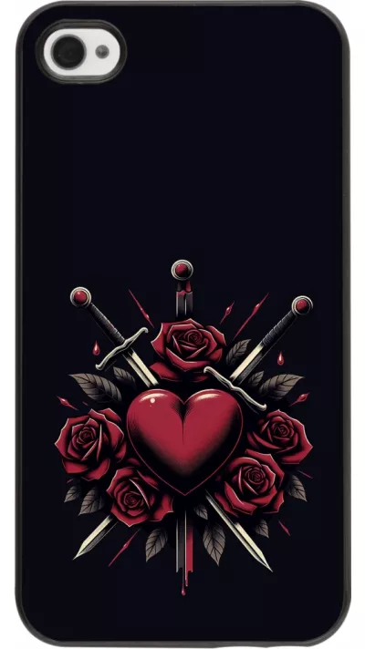 iPhone 4/4s Case Hülle - Valentine 2024 gothic love