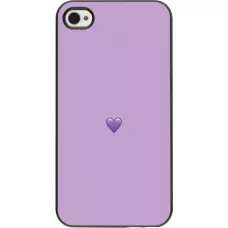 Coque iPhone 4/4s - Valentine 2023 purpule single heart