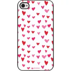 Coque iPhone 4/4s - Valentine 2022 Many pink hearts