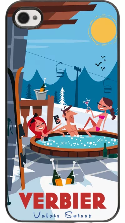 iPhone 4/4s Case Hülle - Verbier Mountain Jacuzzi