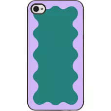 iPhone 4/4s Case Hülle - Wavy Rectangle Green Purple
