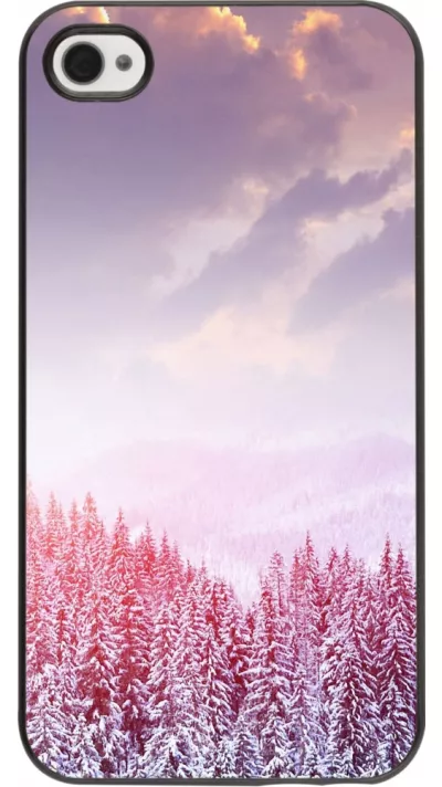 iPhone 4/4s Case Hülle - Winter 22 Pink Forest