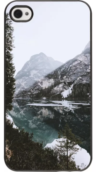 iPhone 4/4s Case Hülle - Winter 22 snowy mountain and lake