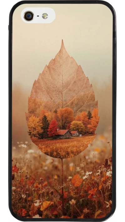 Coque iPhone 5/5s / SE (2016) - Silicone rigide noir Autumn 26 Autumn leaf