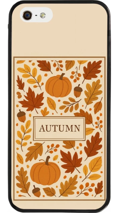 Coque iPhone 5/5s / SE (2016) - Silicone rigide noir Autumn 26 Hello autumn