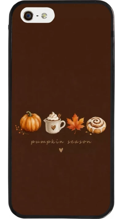 Coque iPhone 5/5s / SE (2016) - Silicone rigide noir Autumn 26 Pumpkin season