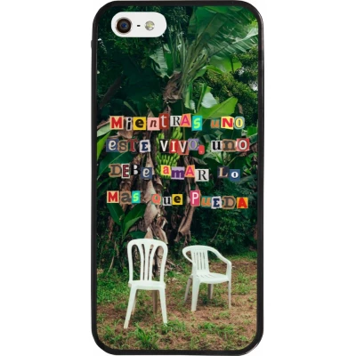 Coque iPhone 5/5s / SE (2016) - Silicone rigide noir Chairs DTMF