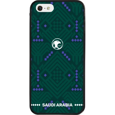 iPhone 5/5s / SE (2016) Case Hülle - Silikon schwarz Saudi Arabien 2026 personalisierbares Fussballtrikot
