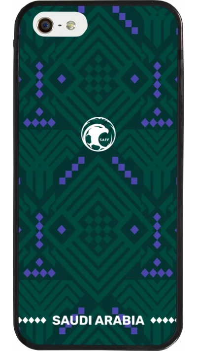 iPhone 5/5s / SE (2016) Case Hülle - Silikon schwarz Saudi Arabien 2026 personalisierbares Fussballtrikot