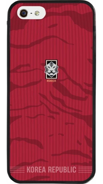 iPhone 5/5s / SE (2016) Case Hülle - Silikon schwarz Südkorea 2026 personalisierbares Fussballtrikot