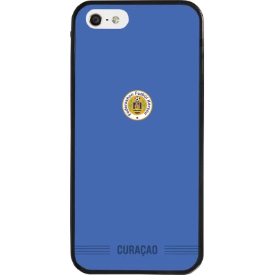 iPhone 5/5s / SE (2016) Case Hülle - Silikon schwarz Curaçao 2026 personalisierbares Fussballtrikot