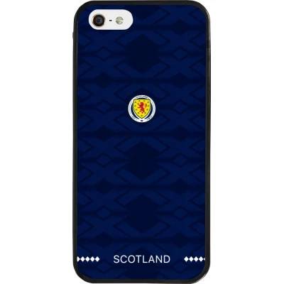 iPhone 5/5s / SE (2016) Case Hülle - Silikon schwarz Schottland 2026 personalisierbares Fussballtrikot