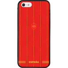 iPhone 5/5s / SE (2016) Case Hülle - Silikon schwarz Spanien 2026 personalisierbares Fussballtrikot