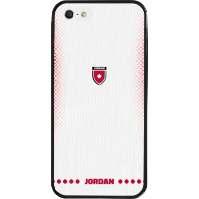 iPhone 5/5s / SE (2016) Case Hülle - Silikon schwarz Jordanien 2026 personalisierbares Fussballtrikot