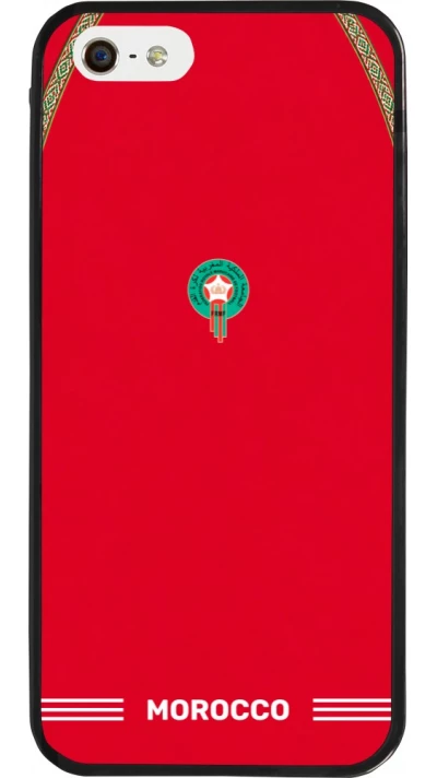iPhone 5/5s / SE (2016) Case Hülle - Silikon schwarz Marokko 2026 personalisierbares Fussballtrikot