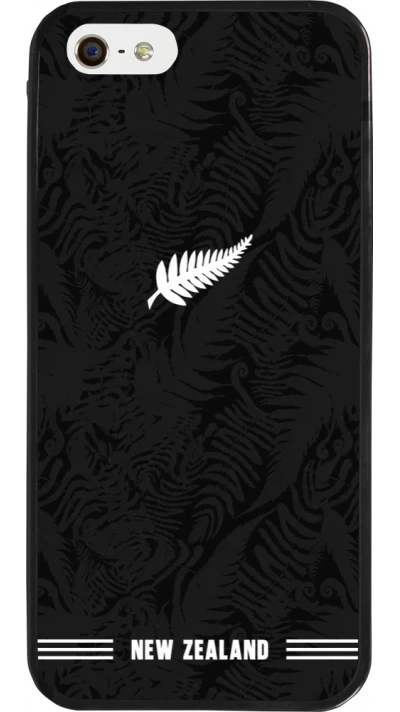 iPhone 5/5s / SE (2016) Case Hülle - Silikon schwarz Neuseeland 2026 personalisierbares Fussballtrikot