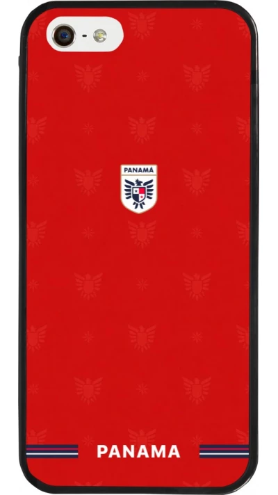 iPhone 5/5s / SE (2016) Case Hülle - Silikon schwarz Panama 2026 personalisierbares Fussballtrikot