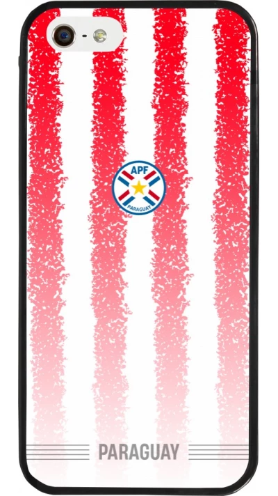 iPhone 5/5s / SE (2016) Case Hülle - Silikon schwarz Paraguay 2026 personalisierbares Fussballtrikot